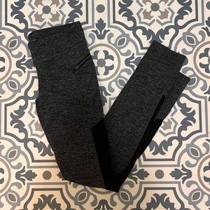 athleta girl black speckled leggings 12